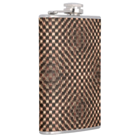 Geselliges und unordentliches braunes Schach über  Flachmann (Rechts)