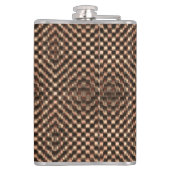 Geselliges und unordentliches braunes Schach über  Flachmann (Rückseite)