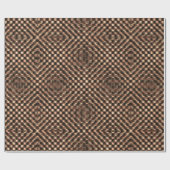 Geselliges und unordentliches braunes Schach über  Geschenkpapier (Flach)