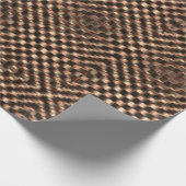 Geselliges und unordentliches braunes Schach über  Geschenkpapier (Ecke)