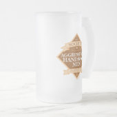 Gesellschaft aggressiv gegen einige Männer Mattglas Bierglas (VorderseiteRechts)