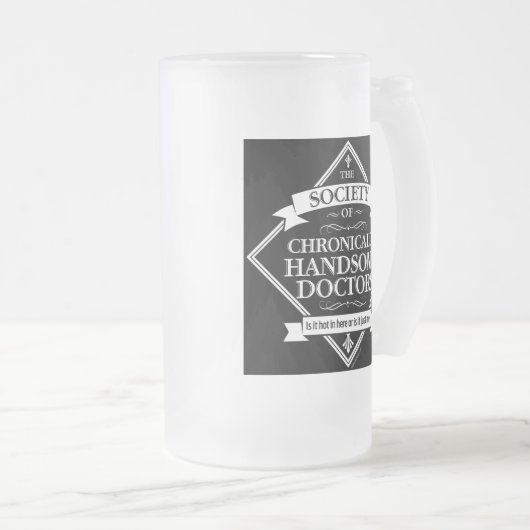 Gesellschaft der Chronisch ansprechenden Ärzte - l Mattglas Bierglas (VorderseiteRechts)