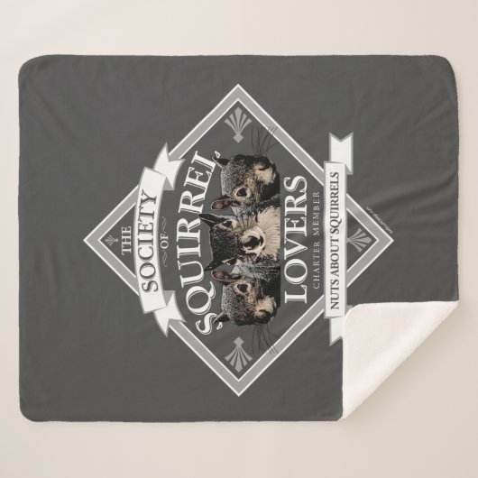 Gesellschaft der Eichhörnchenliebhaber - lustiges  Sherpadecke (Vorderseite (Horizontal))