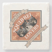 Gesellschaft der Eichhörnchenliebhaber - lustiges Steinuntersetzer (Vorderseite)