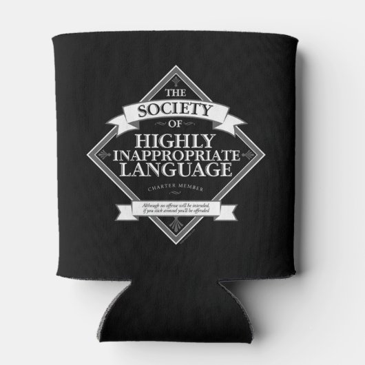 Gesellschaft der höchst unangemessenen Sprache Dosenkühler (Rückseite)