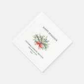Gesellschaft Holiday Watercolor Greenery Serviette (Ecke)