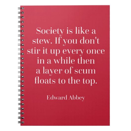 Gesellschaft ist wie ein Eintopfgericht-Zitat Notizblock (Vorderseite)