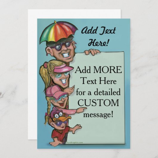 Gesellschaft Picnic Family Fun Day Einladung (Vorne/Hinten)