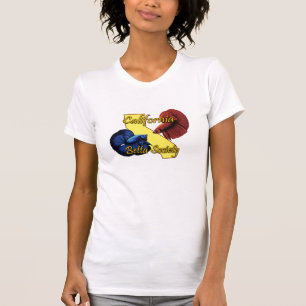 Gesellschafts-Damen-Schaufel-Hals Kaliforniens T-Shirt