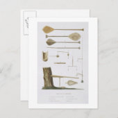 Gesellschaftsinseln: Pangas, Angelhaken und andere Postkarte (Vorne/Hinten)