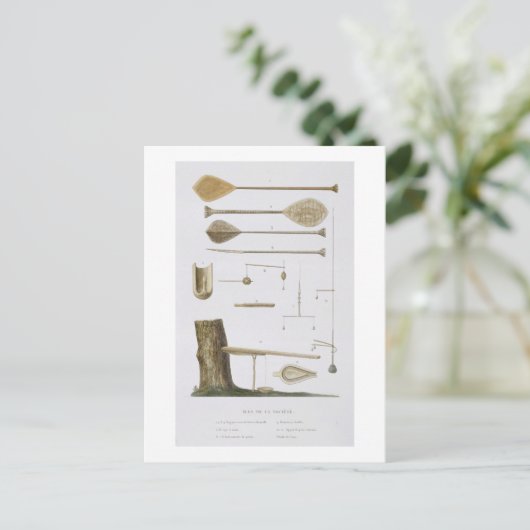 Gesellschaftsinseln: Pangas, Angelhaken und andere Postkarte (Stehend Vorderseite)