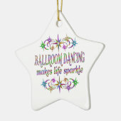 Gesellschaftstänze-Glitzern Keramik Ornament (Links)