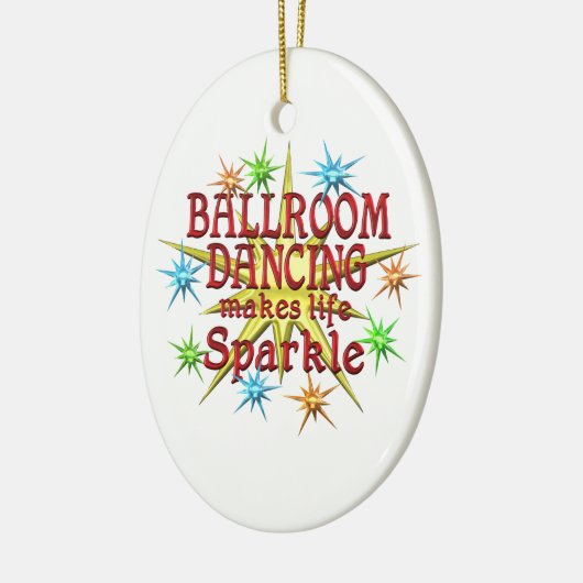 Gesellschaftstänze-Glitzern Keramikornament (Links)