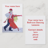 Gesellschaftstänze-Visitenkarte Visitenkarte (Vorne/Hinten)