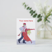 Gesellschaftstänze-Visitenkarte Visitenkarte (Stehend Vorderseite)