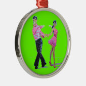 Gesellschaftstänze-Weihnachtsbaumverzierung Cha Ornament Aus Metall (Rechts)