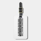 Gesellschaftstänzeentwürfe Gepäckanhänger (Vorderseite vertikal)