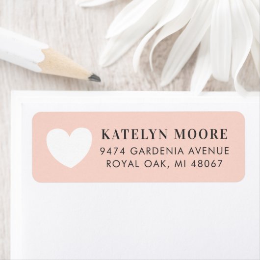 Gesendet mit Liebe Rosa Hochzeitsstimmung Rücksend (Insitu)