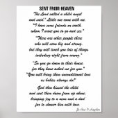 GESENDET VON HEAVEN Gedicht Poster (Vorne)
