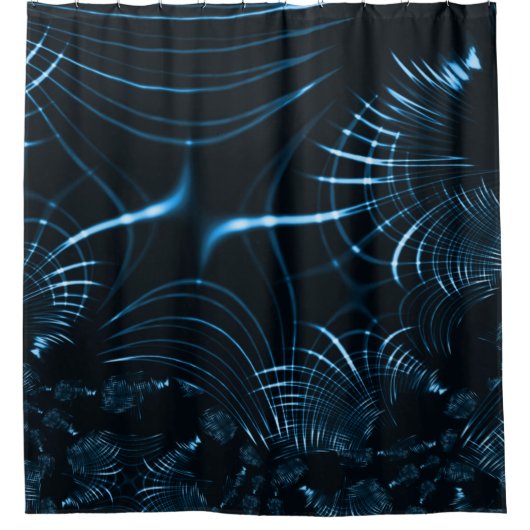 Gesenkelte, scharfe Krallen oder Dornen, royblau Duschvorhang (Vorderseite)