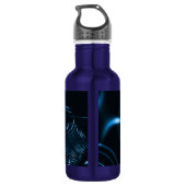 Gesenkelte, scharfe Krallen oder Dornen, royblau Edelstahlflasche (Rückseite)