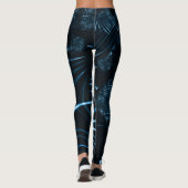 Gesenkelte, scharfe Krallen oder Dornen, royblau Leggings (Rückseite)