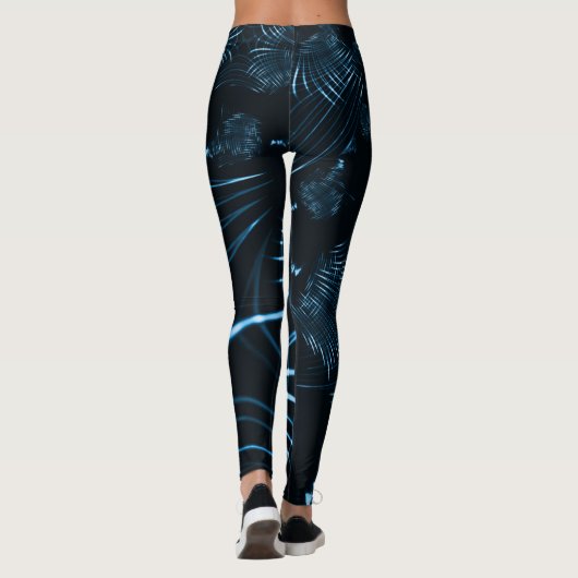 Gesenkelte, scharfe Krallen oder Dornen, royblau Leggings (Rückseite)
