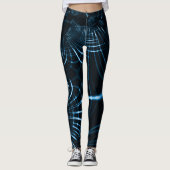 Gesenkelte, scharfe Krallen oder Dornen, royblau Leggings (Vorderseite)