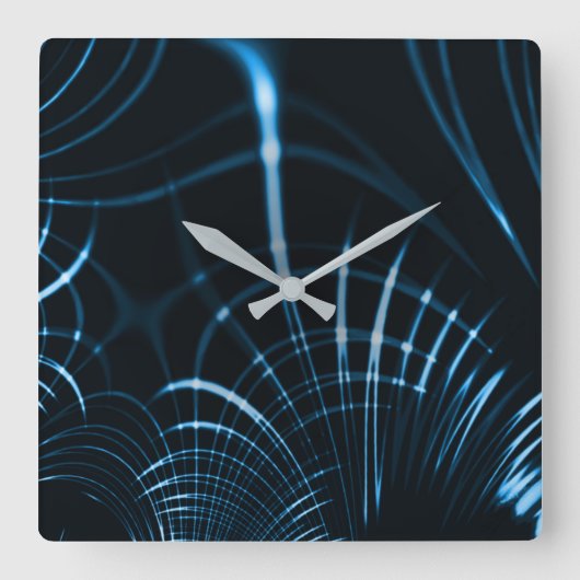 Gesenkelte, scharfe Krallen oder Dornen, royblau Quadratische Wanduhr (Vorderseite)