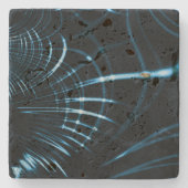 Gesenkelte, scharfe Krallen oder Dornen, royblau Steinuntersetzer (Vorderseite)