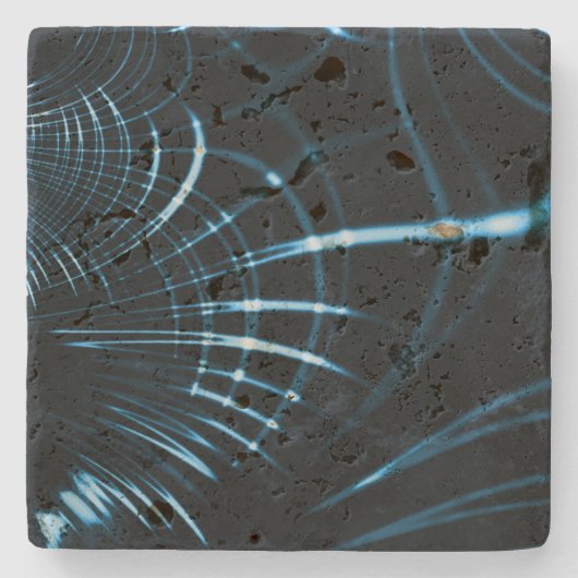 Gesenkelte, scharfe Krallen oder Dornen, royblau Steinuntersetzer (Vorderseite)