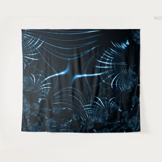 Gesenkelte, scharfe Krallen oder Dornen, royblau Wandteppich (Vorderseite (Horizontal))