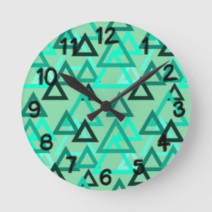 Gesenkte Dreiecke Runde Wanduhr