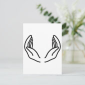 Gesenkte Hände Postkarte (Stehend Vorderseite)