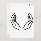 Gesenkte Hände Postkarte (Vorne/Hinten)