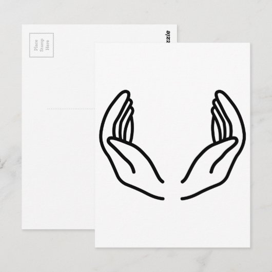 Gesenkte Hände Postkarte (Vorne/Hinten)