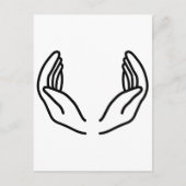 Gesenkte Hände Postkarte (Vorderseite)