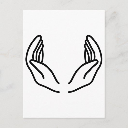 Gesenkte Hände Postkarte (Vorderseite)