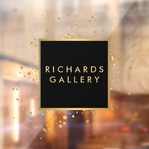 Gesenkte Imitate Gold Confetti Schwarz/Transparent Fensteraufkleber