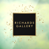 Gesenkte Imitate Gold Confetti Schwarz/Transparent Fensteraufkleber (Blatt 3)