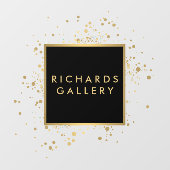 Gesenkte Imitate Gold Confetti Schwarz/Transparent Fensteraufkleber (Blatt)