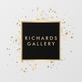 Gesenkte Imitate Gold Confetti Schwarz/Transparent Fensteraufkleber