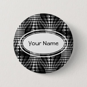 Gesenkte Waves Tapete schwarz-weiß Button