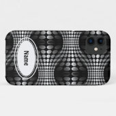 Gesenkte Waves Tapete schwarz-weiß Case-Mate iPhone Hülle (Rückseite (Horizontal))