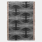 Gesenkte Waves Tapete schwarz-weiß Decke (Vorderseite Vertikal)