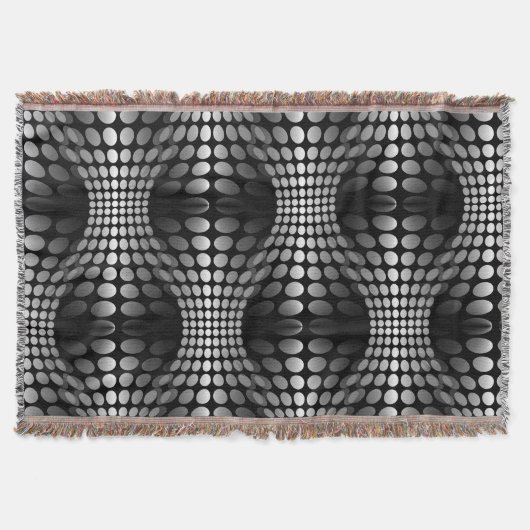 Gesenkte Waves Tapete schwarz-weiß Decke (Vorderseite)