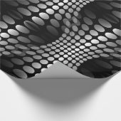 Gesenkte Waves Tapete schwarz-weiß Geschenkpapier (Ecke)