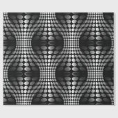 Gesenkte Waves Tapete schwarz-weiß Geschenkpapier (Flach)