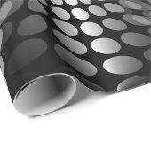Gesenkte Waves Tapete schwarz-weiß Geschenkpapier (Rolleneckpunkt)
