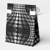 Gesenkte Waves Tapete schwarz-weiß Geschenkschachtel (Rückseite)